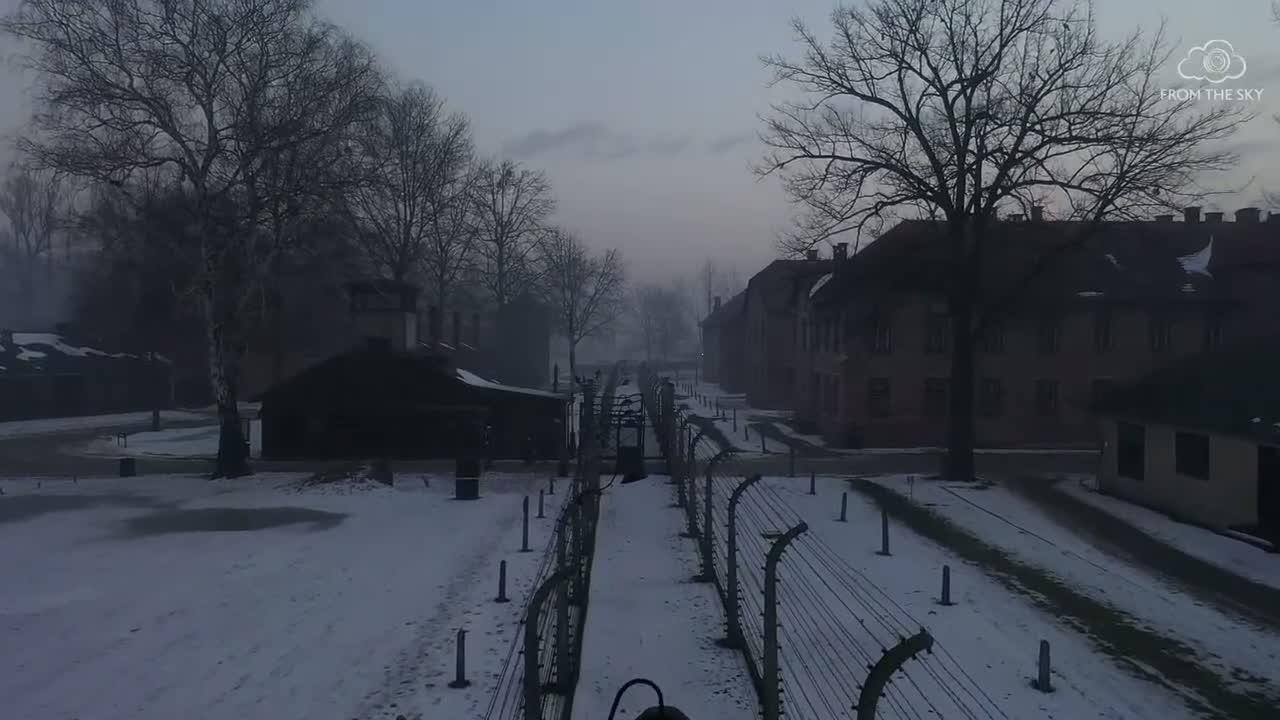 Auschwitz i Birkenau z lotu ptaka