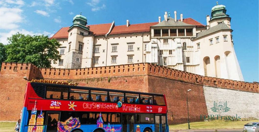 Autobus hop-on hop-off na trasie panoramicznego zwiedzania Krakowa – FORTravels DMC Poland