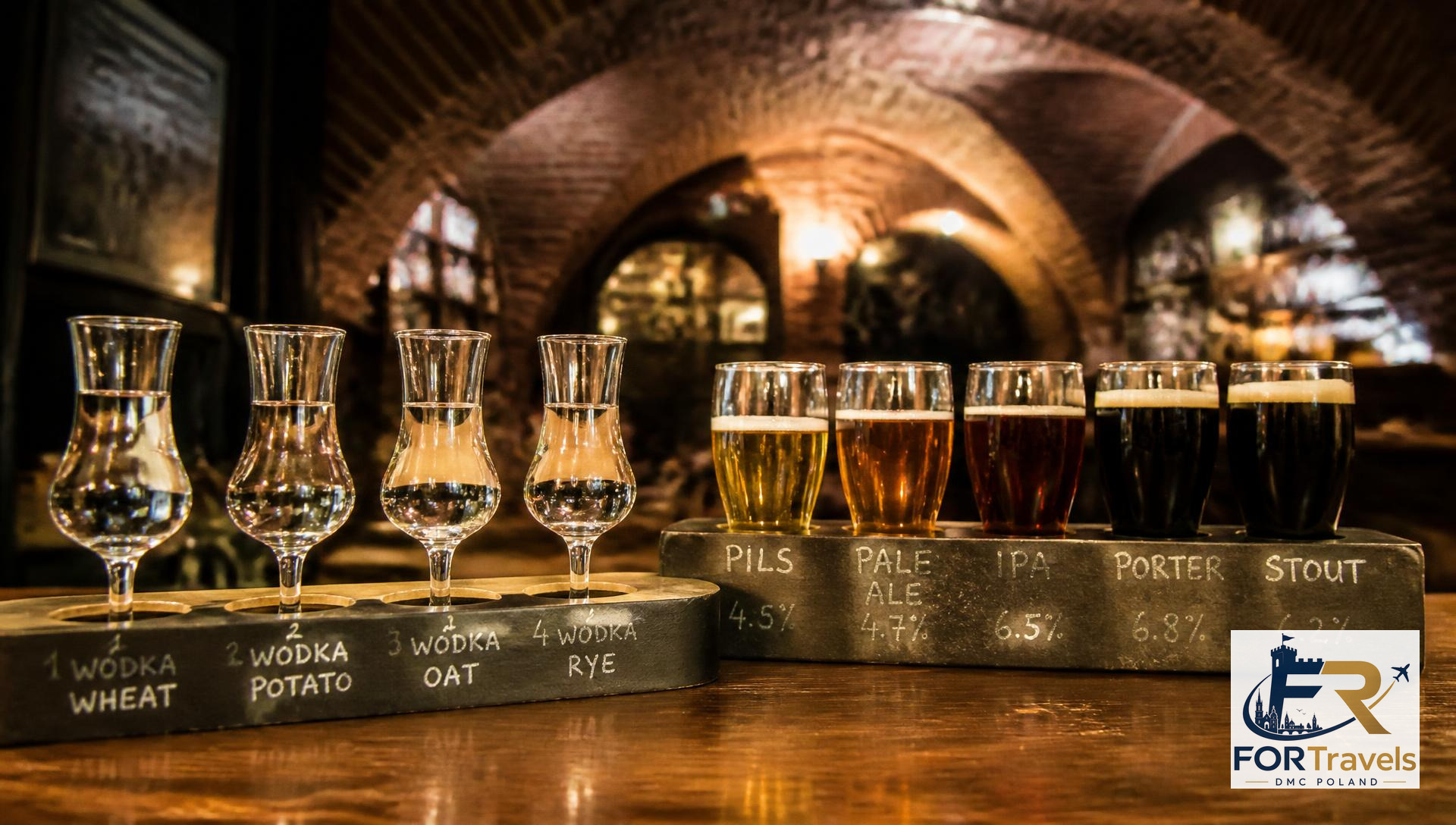 Degustacja polskiej wódki i piw rzemieślniczych w krakowskiej piwnicy – FORTravels DMC Poland
